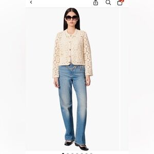 Maje crochet cropped cardigan